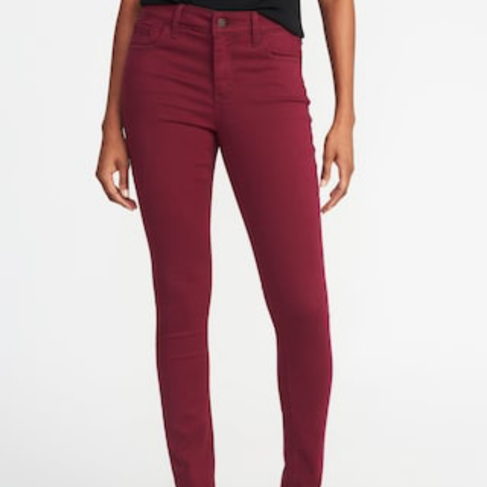 Old Navy Rockstar super skinny red corduroy pants